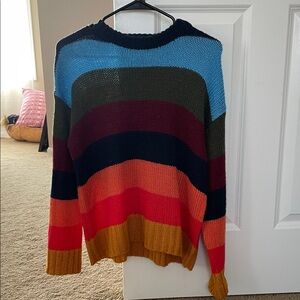 Urban Outfitters Multicolor Striped Crew Neck Sweater